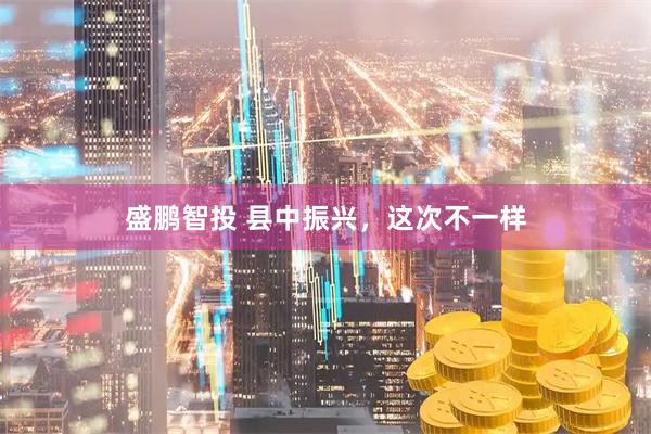 盛鹏智投 县中振兴，这次不一样