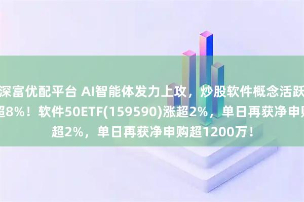 深富优配平台 AI智能体发力上攻，炒股软件概念活跃，同花顺涨超8%！软件50ETF(159590)涨超2%，单日再获净申购超1200万！